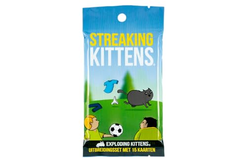 EXPLODING KITTENS - Streaking Kittens NL - Erweiterungsset für das urkomische Spiel Exploding Kittens! - 7+ - DE - von Exploding Kittens