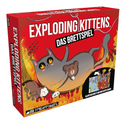 Exploding Kittens, Exploding Kittens: Das Brettspiel, Partyspiel, 2-6 Spieler, ab 7+ Jahren, 20 Minuten, Deutsch von Exploding Kittens