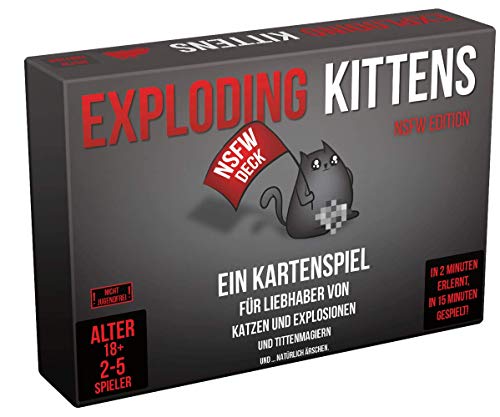 Asmodee ASMD0008 Exploding Kittens NSFW Edition, Partyspiel, Kartenspiel, Deutsch von Asmodee