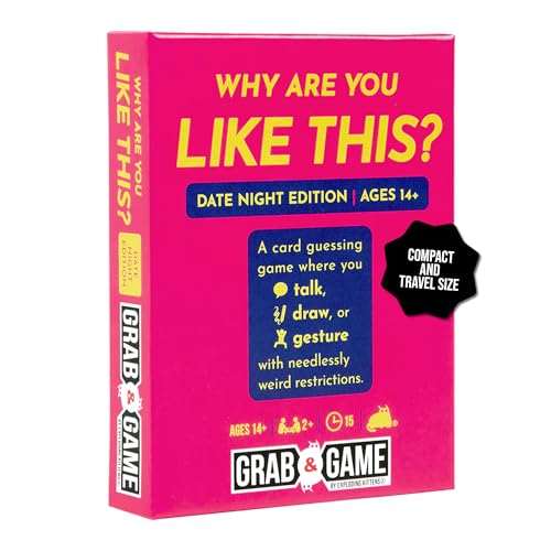 Why Are You Like This? Grab & Game Date Night Edition by Exploding Kittens – Compact Travel-Sized Party Card Game for Adults, Teens, and Families – 2 Player, 15-Minute Gameplay – Ages 14+ Why Are You Like This? Grab & Game Date Night Edition by Exploding Kittens – Compact Travel-Sized Party Card Game for Adults, Teens, and Families – 2 Player, 15-Minute Gameplay – Ages 14+ von Exploding Kittens