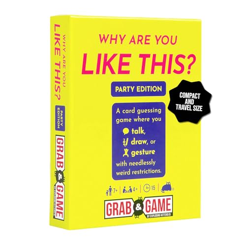 Exploding Kittens Why Are You Like This? Grab & Game by Compact Travel-Sized Party Card Game for Adults, Teens, and Families – 2 Player, 15-Minute Gameplay – Ages 7+ von Exploding Kittens