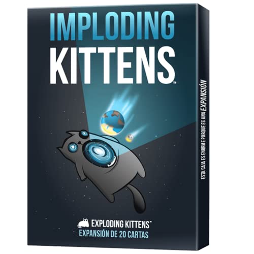 Exploding Kittens Imploding Kittens | Erweiterung | Kartenspiel für Katzenliebhaber und Explosionen | Ab 7 Jahren | 2 bis 6 Spieler | 15 Minuten pro Spiel | Spanisch von Exploding Kittens