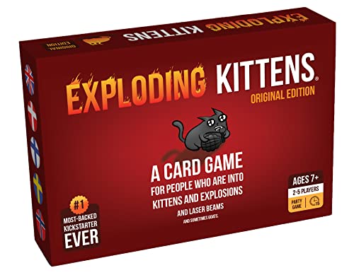 Exploding Kittens - Kartenspiele | Familienfreundliche Partyspiele | Russisches Roulette | Deutsch | Dänisch | Norwegisch | Finnisch | Alter 7+ | 2 bis 5 Spieler | Spielzeit 10-20 Minuten Exploding Kittens - Kartenspiele | Familienfreundliche Partyspiele | Russisches Roulette | Deutsch | Dänisch | Norwegisch | Finnisch | Alter 7+ | 2 bis 5 Spieler | Spielzeit 10-20 Minuten von Exploding Kittens