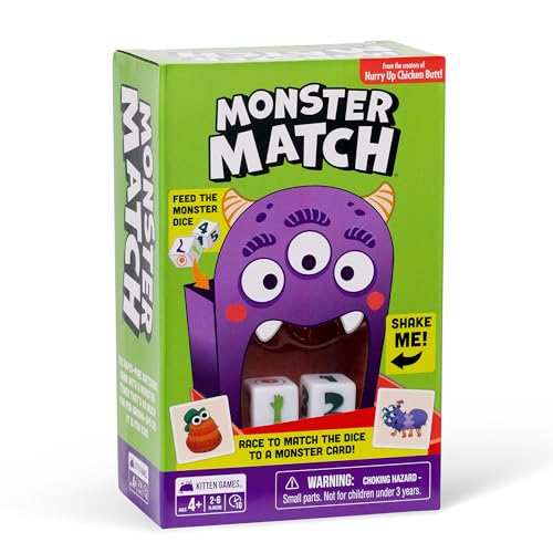 Exploding Kittens Monster Match – Matching Dice Game for Kids Ages 4+– 2-6 Players – Fun Family Game Night-Creative Kids Game von Exploding Kittens