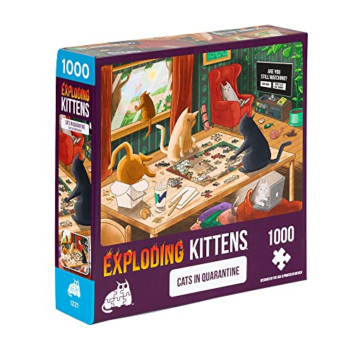 Exploding Kittens PQUAR-1K-6 Cat Puzzle, Multi von Exploding Kittens