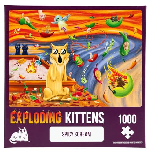 Exploding Kittens PSCREAM-1K-6 Puzzle, Multi von Exploding Kittens