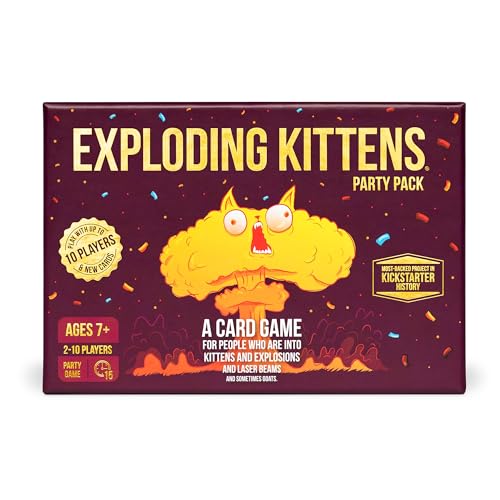 Exploding Kittens Party Pack - Card Games for Adults Teens & Kids - Fun Family Games - A Russian Roulette Card von Exploding Kittens