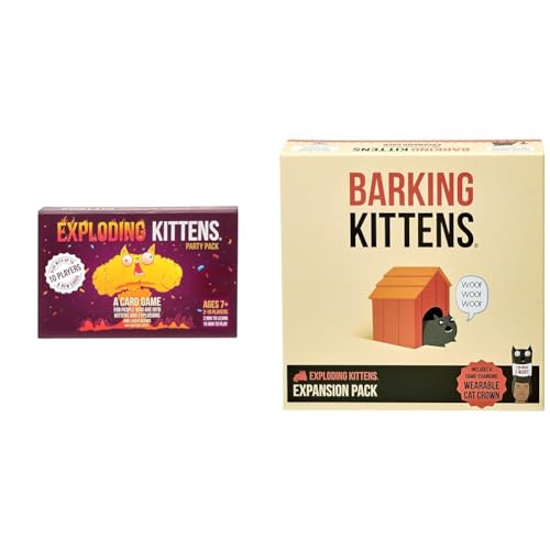Exploding Kittens Party Pack by Card Games for Adults Teens & Kids - Fun Family Games & Barking Kittens Expansion Pack by Card Games for Adults Teens & Kids von Exploding Kittens