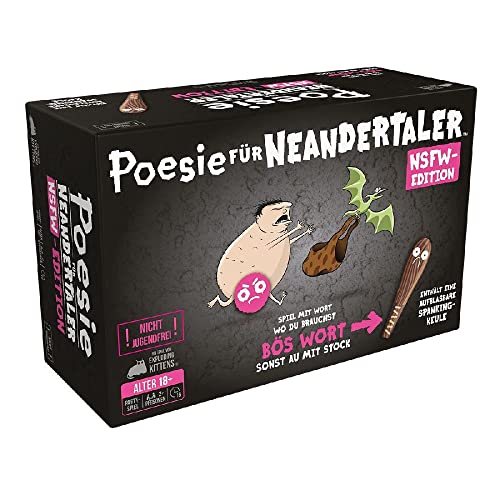 Exploding Kittens | Poesie für Neandertaler NSFW-Edition | Partyspiel | Kartenspiel | 2+ Spieler | Ab 18+ Jahren | 15 Minuten | Deutsch von Asmodee