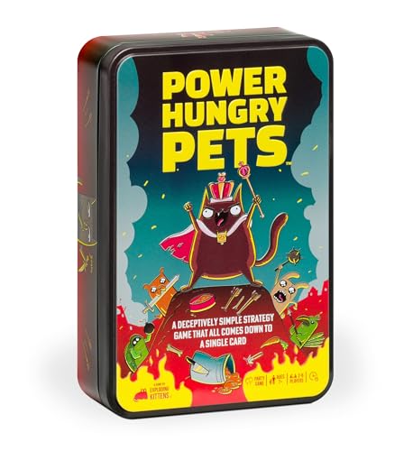 Exploding Kittens Power Hungry Pets in Collectible Tin by 2-6 Players - Ages 7+ - 15 Minutes to Play - Strategic and Simple Card Game - Party Game, Family Game Night, Kid and Adult Card Game Exploding Kittens Power Hungry Pets in Collectible Tin by 2-6 Players - Ages 7+ - 15 Minutes to Play - Strategic and Simple Card Game - Party Game, Family Game Night, Kid and Adult Card Game von Exploding Kittens