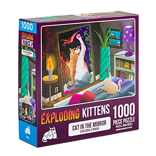 Exploding Kittens Jigsaw Puzzles for Adults -Cat In The Mirror - 1000 Piece Jigsaw Puzzles For Family Fun & Game Night von Exploding Kittens