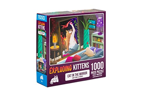 Exploding Kittens Jigsaw Puzzles for Adults -Cat In The Mirror - 1000 Piece Jigsaw Puzzles For Family Fun & Game Night von Exploding Kittens