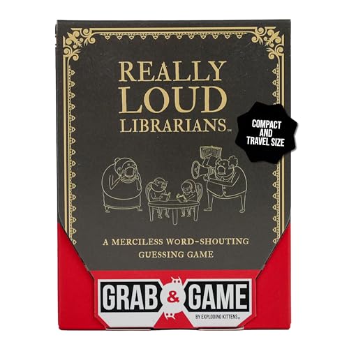 Exploding Kittens Really Loud Librarians Grab & Game by Fast-Paced Word Shouting Fun for Kids Games & Party Games, Ideal for Travel, Game Nights & Parties - Includes 35 Letters, 20 Categories von Exploding Kittens