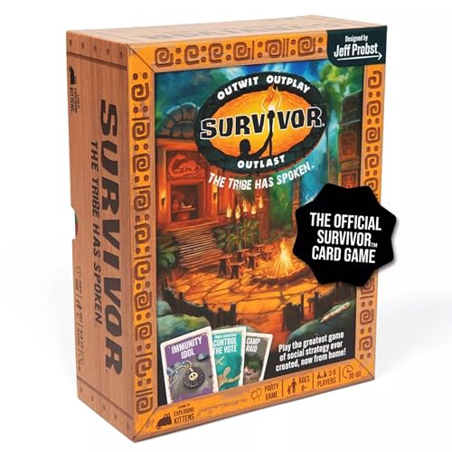 Exploding Kittens Survivor: The Tribe Has Spoken - Das einzige offizielle Kartenspiel für Survivor-Fans - Familienpartyspiel für Kinder ab 8 Jahren - 3 bis 6 Spieler - Ideal für Erwachsene, Exploding Kittens Survivor: The Tribe Has Spoken - Das einzige offizielle Kartenspiel für Survivor-Fans - Familienpartyspiel für Kinder ab 8 Jahren - 3 bis 6 Spieler - Ideal für Erwachsene, von Exploding Kittens