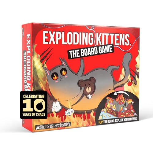 Exploding Kittens: The Board Game - The Action Packed Party Game to Celebrate 10th Birthday - 2-6 Players Aged 7+ - Great for Adults, Teens, Collectors, Kids Exploding Kittens: The Board Game - The Action Packed Party Game to Celebrate 10th Birthday - 2-6 Players Aged 7+ - Great for Adults, Teens, Collectors, Kids von Exploding Kittens