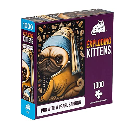 Pug with a Pearl Earring (1000) von Exploding Kittens