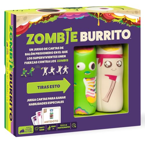 Exploding Kittens Zombie Burrito | EIN Gefangenenball-Kartenspiel, ab 7 Jahren, 3 bis 6 Spieler, 15 Minuten pro Spiel, Spanisch Exploding Kittens Zombie Burrito | EIN Gefangenenball-Kartenspiel, ab 7 Jahren, 3 bis 6 Spieler, 15 Minuten pro Spiel, Spanisch von Exploding Kittens