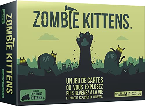 Exploding Kittens Asmodee Exploding Kittens: Zombie Kittens, Gesellschaftsspiel, ab 7 Jahren, für 2 bis 5 Spieler, 15 Minuten von Asmodee