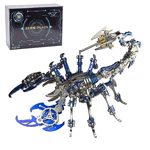 Explorers 3D Punk Metall Puzzle Modell, 200+Teilen Metall Skorpion König Modell Set, Steampunk Mechanische Tier Figur Sammelbares Spielzeug-Deko Kreative Geschenk von Explorers