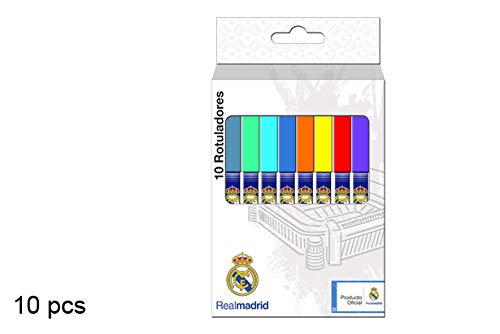 Import.cm 097248 Real Madrid, 10 Stück Marken, Mehrfarbig von Export.CM