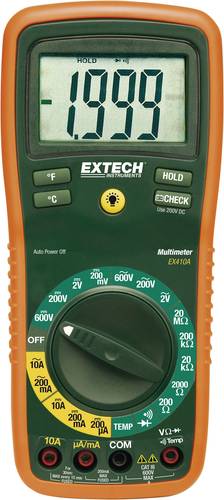 Extech EX410A-ISO Hand-Multimeter kalibriert (ISO) digital CAT III 600V Anzeige (Counts): 2000 von Extech