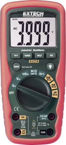 Extech EX503 Hand-Multimeter digital Wasserdicht (IP67) CAT III 1000 V, CAT IV 600V Anzeige (Counts) von Extech