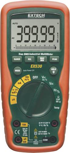 Extech EX530 Hand-Multimeter digital Wasserdicht (IP67) CAT III 1000 V, CAT IV 600V Anzeige (Counts) von Extech