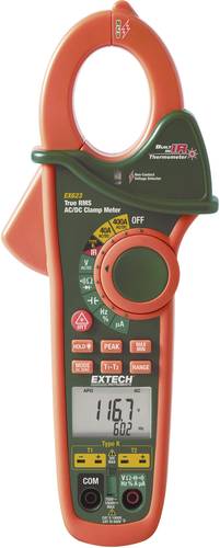 Extech EX623 Stromzange, Hand-Multimeter digital IR-Thermometer CAT III 600V Anzeige (Counts): 40000 von Extech