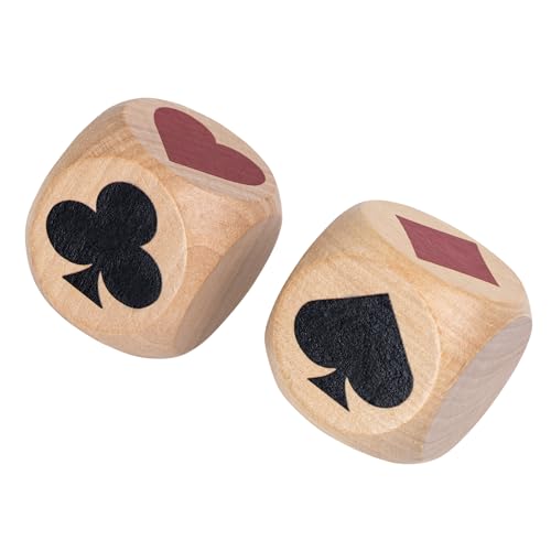 Extguds Doppeltrump-Marker-Würfel, große Größe, 4 cm, Euchre-Indikator, tolles Geschenk für Bridge-Karten, tolles Werkzeug für Euchre-Pinochele-Spielkarten, Glückswürfel aus Holz Extguds Doppeltrump-Marker-Würfel, große Größe, 4 cm, Euchre-Indikator, tolles Geschenk für Bridge-Karten, tolles Werkzeug für Euchre-Pinochele-Spielkarten, Glückswürfel aus Holz von Extguds