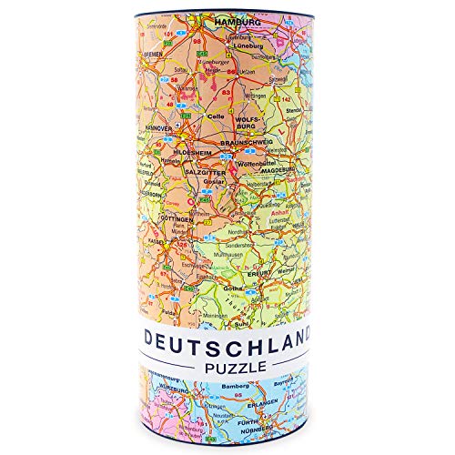 Premium Deutschlandkarte Puzzle mit 1000 Teilen - Deutschland Puzzle Länderpuzzle Erwachsenenpuzzle 66 x 45 cm von Extragoods