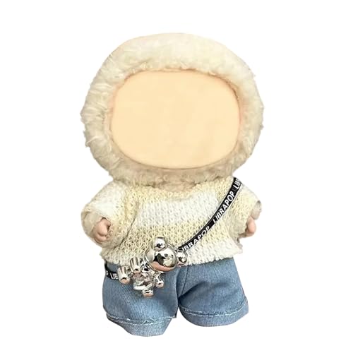 Puppenkleidung (keine Puppe), süßes Puppen-Outfit-Zubehör mit Pullover + Denim-Jeans + Hose, kleines Kawaii-Kleidungsset für Puppen (Stil 4) von Eyancotoi