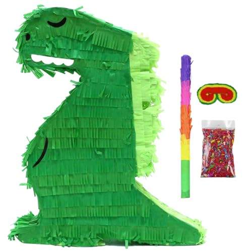Dinosaurierparty bevorzugt Dinosaurier Piñata mit Plastikstäbchen, Papierblindzeuge und Konfetti, Pinatas für Geburtstagsfeier Spiel -Aktivitäten Themen -Dekor.. von Eyccier
