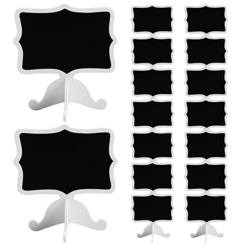 Eyccier 16pcs Mini -Tafelschilder mit Ständer, natruales hölzerne Rechteck weiße Rahmen Mini -Tafelschilder mit Stützstraßen für Message Board, Hochzeiten und Partys.. Eyccier 16pcs Mini -Tafelschilder mit Ständer, natruales hölzerne Rechteck weiße Rahmen Mini -Tafelschilder mit Stützstraßen für Message Board, Hochzeiten und Partys.. von Eyccier