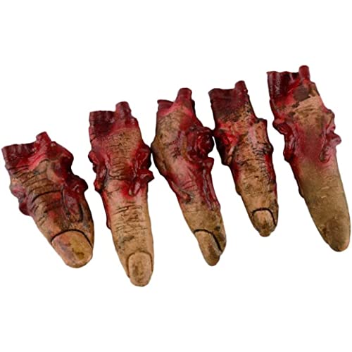 Eyccier Halloween gefälschte blutige Körperteile realistische abgetrennte Finger Horror beängstigende Streichspiele Finger Requisiten, Halloween Horror Haunted Room Vampire Zombie Party bevorzugt von Eyccier