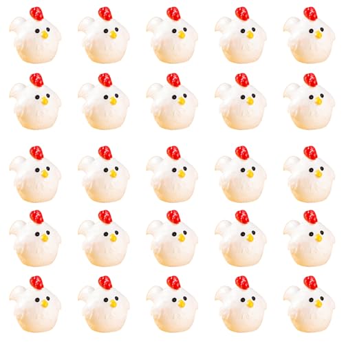 Eyccier Mini Hühner 25pcs niedes winzige Harztiere verblassen resistente wasserdichte Hühnchen-Figur-DIY-Desktop-Mini-Tiere Figuren für Mooslandschaft, Märchen-Garten-Ornament Stil 1 ... Eyccier Mini Hühner 25pcs niedes winzige Harztiere verblassen resistente wasserdichte Hühnchen-Figur-DIY-Desktop-Mini-Tiere Figuren für Mooslandschaft, Märchen-Garten-Ornament Stil 1 ... von Eyccier