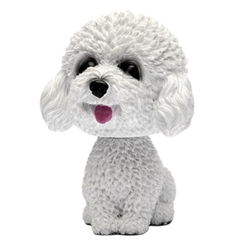 Hunde Bobblehead Lifelike & Entzückend 2.4x3.7 Weißer Teddybären-Hund Bobble Head Selbstklebende dekorative Bobbleheads für Auto-Armaturenbrett .. Hunde Bobblehead Lifelike & Entzückend 2.4x3.7 Weißer Teddybären-Hund Bobble Head Selbstklebende dekorative Bobbleheads für Auto-Armaturenbrett .. von Eyccier