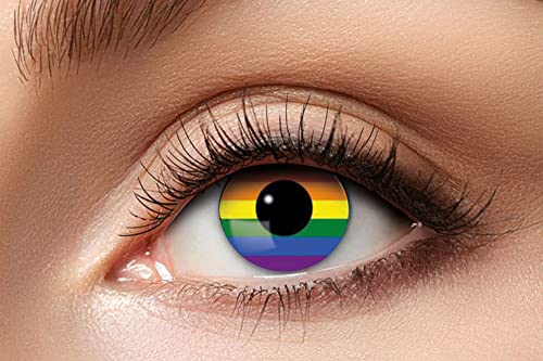 Eyecatcher 84080441838 - Farbige Kontaklinsen LGBTQ, 1 Paar, für 12 Monate, Regenbogen, CSD, Pride, Karneval von Zoelibat