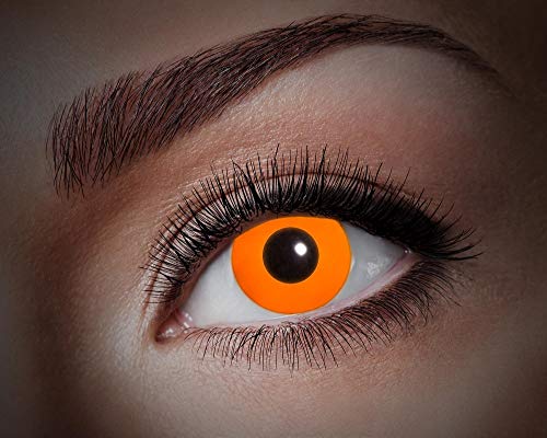 Eyecatcher UV Kontaktlinsen - Flash Orange U76 | Farbige 1-Monatslinsen | Karneval Halloween Cosplay von Eyecatcher