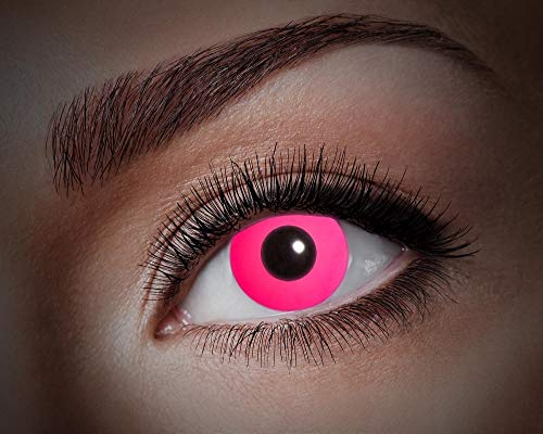Eyecatcher UV Kontaktlinsen - Flash Pink U74 | Farbige 1-Monatslinsen | Karneval Halloween Cosplay von Eyecatcher