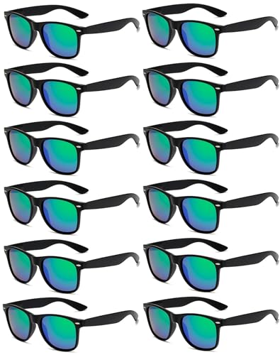 Eyegla 12 Stücke Bunte Neon Party Sonnenbrillen Set Vintage Coole Lustige Party Brillen Für Damen Herren von Eyegla