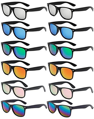 Eyegla 12 Stücke Bunte Neon Party Sonnenbrillen Set Vintage Coole Lustige Party Brillen Für Damen Herren von Eyegla