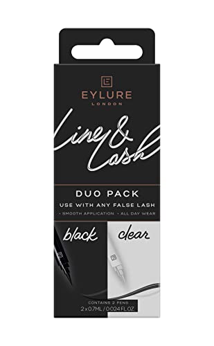 Eylure Line and Lash Duo Kit Wimpernkleber, Schwarz und Transparent von Eylure