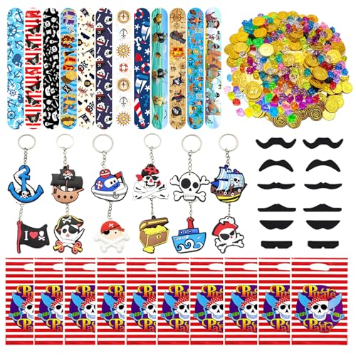 Eymobad 146Pcs Piraten Party Mitgebsel,Piratenkostüm Kindergeburtstag,Piraten Deko Kinder mit Schlüsselanhänger Schnapparmband Geschenktüte Piraten Goldmünzen Fur Karneval HalloweenJunge Mädchen Eymobad 146Pcs Piraten Party Mitgebsel,Piratenkostüm Kindergeburtstag,Piraten Deko Kinder mit Schlüsselanhänger Schnapparmband Geschenktüte Piraten Goldmünzen Fur Karneval HalloweenJunge Mädchen von Eymobad