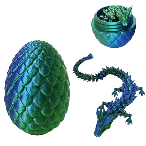 Eymobad 3D Gedrucktes Drachenei, geheimnisvolles Kristall-Drachenei,für Erwachsene Kinder Geschenke Beweglicher Drachen Figuren für Easter Weihnachtstag Schreibtisch Dekoration - Grün Eymobad 3D Gedrucktes Drachenei, geheimnisvolles Kristall-Drachenei,für Erwachsene Kinder Geschenke Beweglicher Drachen Figuren für Easter Weihnachtstag Schreibtisch Dekoration - Grün von Eymobad