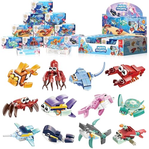 Eymobad Bausteine Kinder Spielzeug, Meeresleben Bausteine Spielzeug 12 IN 1 Block Set,Party Geschenk, für Kinder 4 5 6 7 8 9 Jahren Mädchen und Jungen Eymobad Bausteine Kinder Spielzeug, Meeresleben Bausteine Spielzeug 12 IN 1 Block Set,Party Geschenk, für Kinder 4 5 6 7 8 9 Jahren Mädchen und Jungen von Eymobad