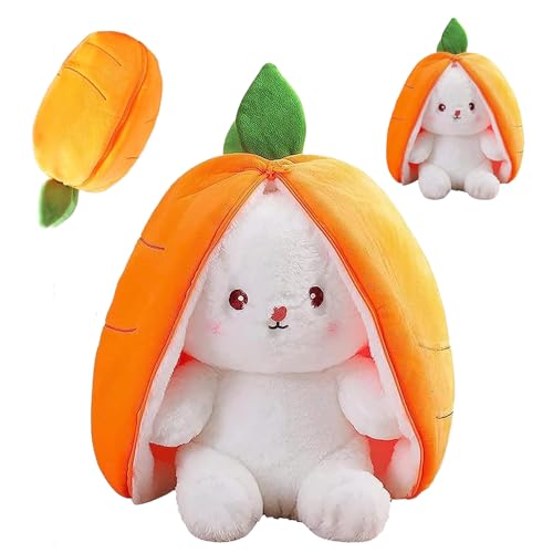 Eymobad Osterhase Plüschtier, Hase Plüschtier Verstecken, Flip Plüsch Spielzeug,25CM Bunny Stuffed Animal, Osterhase Gefülltes Plüschtier, Kreatives Plüschtier Geschenk - Karotte Eymobad Osterhase Plüschtier, Hase Plüschtier Verstecken, Flip Plüsch Spielzeug,25CM Bunny Stuffed Animal, Osterhase Gefülltes Plüschtier, Kreatives Plüschtier Geschenk - Karotte von Eymobad