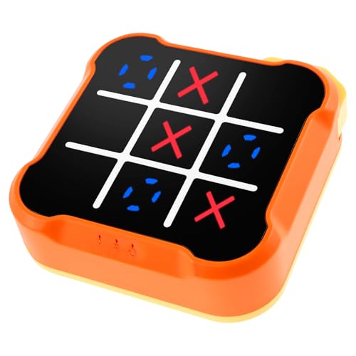 3 in 1 Toe Bolt Game, Toe Elektronisch Kultivieren Schnelle Reaktionsfähigkeit Gedächtnis, Handheld Spielkonsole Puzzlespielkonsole für Kinder Erwachsene (Orange) von Eyoulife