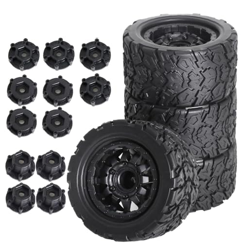 Eysaure 4 Stück 110 mm 1/10 -Stunt-Truck-Reifen 12 mm und 14 mm Sechskant für/ARRMA/für KRATON/für Outcast/für B Eysaure 4 Stück 110 mm 1/10 -Stunt-Truck-Reifen 12 mm und 14 mm Sechskant für/ARRMA/für KRATON/für Outcast/für B von Eysaure