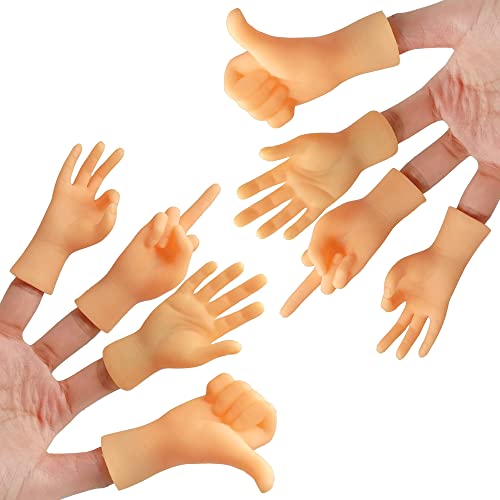 Ezebesta Winzige Hand Fingerpuppen Mini Finger Hände Set Kleine Hände Fingerpuppen Gummi Lustige Minihände Set von Ezebesta