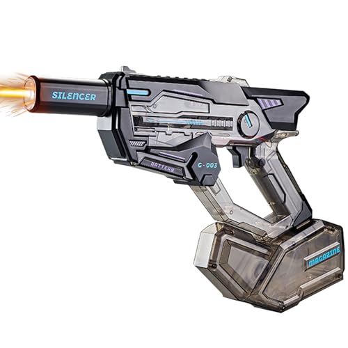 Elektrische Wasserpistole, 800ML Wasserpistole Kinder mit LED-Licht, Automatischer Rücklauf, Water Gun Spielzeug für Kinder, Electric Water Gun, für Pool Garten Strand (Grau) von Eznaobo